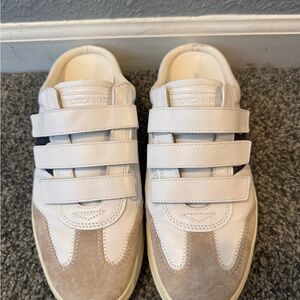 Veronica Beard Women’s White & Navy  Sneakers